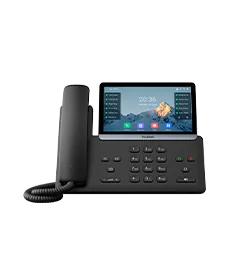 Yealink T77U desk phone with a big touchscreen above the keypad